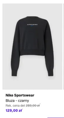 Bluza czarny Nike Sportswear promocja w Lounge by Zalando