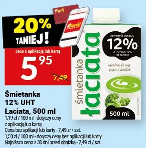 Śmietanka 12% UHT promocja w Twój Market