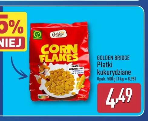 Płatki kukurydziane Golden Bridge promocja w Aldi