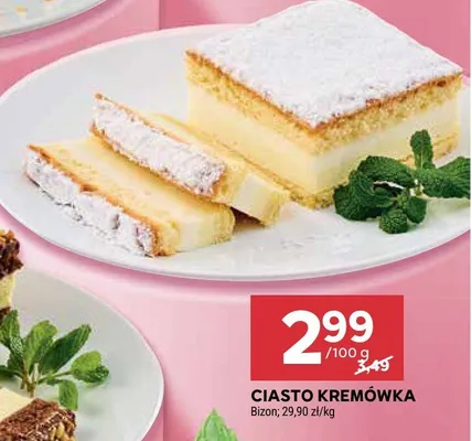Ciasto kremówka promocja w Stokrotka