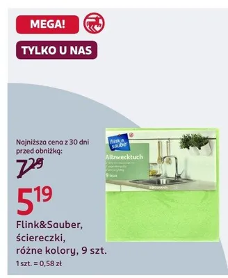 Ściereczki różne kolory promocja w Rossmann