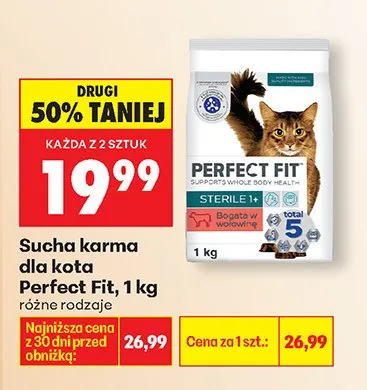 Sucha karma dla kota Sterile 1+ promocja w Biedronka