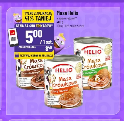 Masa krówkowa o smaku czekoladowym Helio promocja w POLOmarket