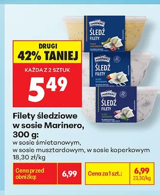 Filety śledziowe w sosie śmietanowym Marinero promocja w Biedronka