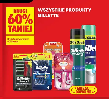 Produkty Gillette promocja w Biedronka