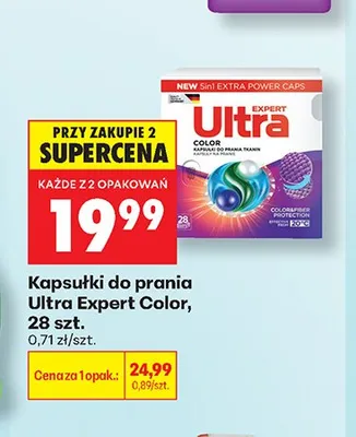Kapsułki do prania Ultra Expert Color promocja w Biedronka