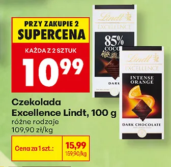 Czekolada Excellence 85% Cocoa Lindt promocja w Biedronka