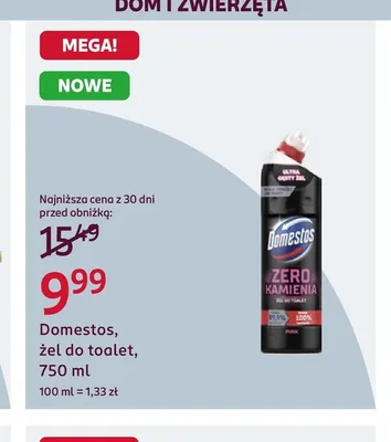 Żel do toalet Domestos promocja w Rossmann