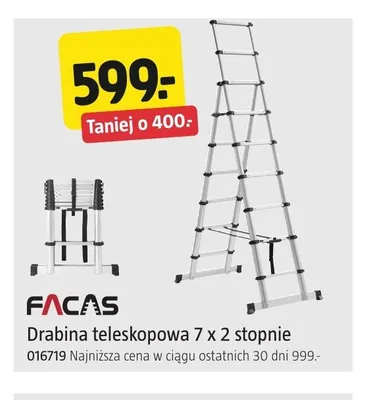 Drabina teleskopowa Facas promocja w Jula