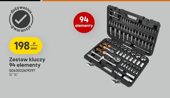 Zestaw kluczy 94 elementy Magnusson promocja w Castorama