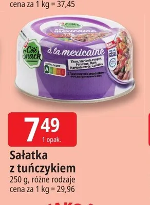 Sałatka z tuńczykiem à la mexicaine Côté Snack promocja w Leclerc
