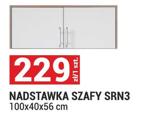 Nadstawka szafy SRN3 100x40x56 cm promocja w Merkury Market