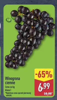 Winogrona ciemne promocja w Aldi