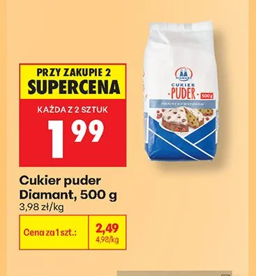 Cukier puder Diamant promocja w Biedronka