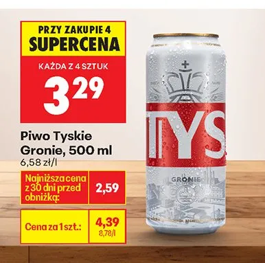 Piwo Tyskie Gronie promocja w Biedronka