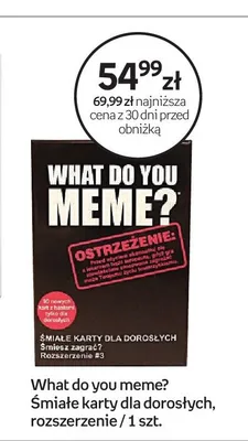 Gra towarzyska What do you meme? Śmiałe karty dla dorosłych rozszerzenie promocja w Empik