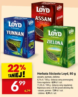 Herbata liściasta Loyd Assam promocja w Twój Market