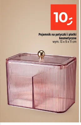 Pojemnik na patyczki i płatki kosmetyczne 13x9x11 cm promocja w Dealz