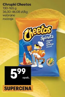 Chrupki Cheetos Spirals Cheese with ketchup promocja w Delikatesy Centrum