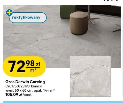 Gres Darwin Carving Egen promocja w Castorama