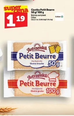 Ciastka Petit Beurre ekstra grube Jutrzenka promocja w TOPAZ