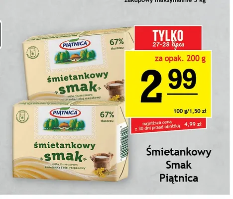 Miks tłuszczowy Śmietankowy Smak Piątnica promocja w Gram Market