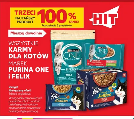 Karmy dla kotów Purina One i Felix promocja w Kaufland