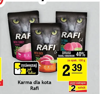 Karma dla kota Rafi Cat z kaczką promocja w Gram Market