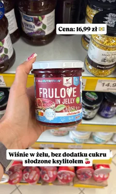 Wiśnie w żelu Allnutrition Frulove in Jelly Cherry promocja w Dino
