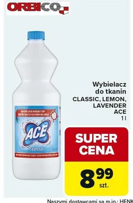 Wybielacz do tkanin Ace Lemon promocja w Carrefour