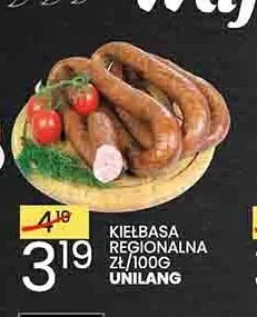 Kiełbasa regionalna Unilang promocja w Wafelek