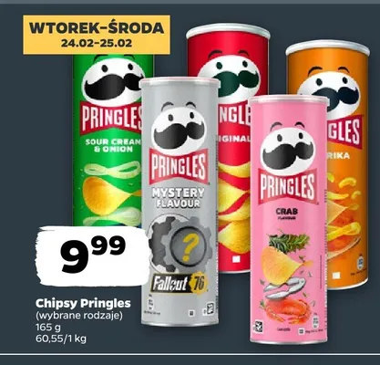 Chipsy Pringles (wybrane rodzaje) promocja w Netto