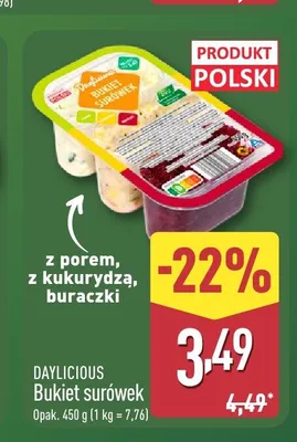Bukiet surówek Daylicious promocja w Aldi
