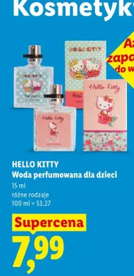 Woda perfumowana dla dzieci, różne rodzaje promocja w Lidl