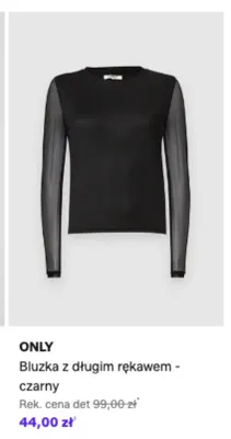 Bluzka z długim rękawem ONLY czarny promocja w Lounge by Zalando