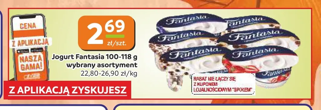Jogurt Fantasia promocja w Społem Częstochowa