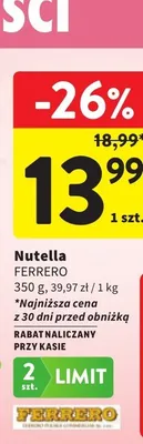 Krem czekoladowy promocja w Intermarche