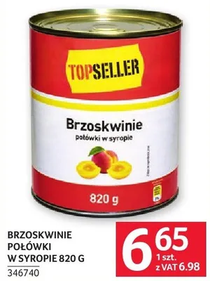 Brzoskwinie połówki w syropie 820 g promocja w Selgros