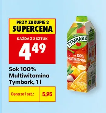 Sok 100% multiwitamina Hortex promocja w Biedronka