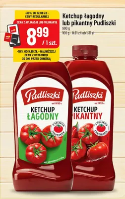Ketchup pikantny Pudliszki promocja w POLOmarket