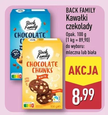 Kawałki czekolady promocja w Aldi