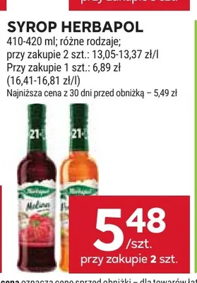 Syrop Herbapol Malina promocja w Stokrotka