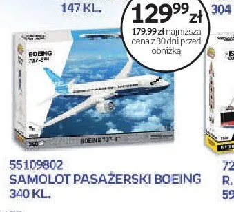 Klocki COBI 55109802 Samolot Pasażerski Boeing 340 kl. promocja w Empik