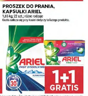 Proszek do prania, kapsułki Ariel promocja w Stokrotka