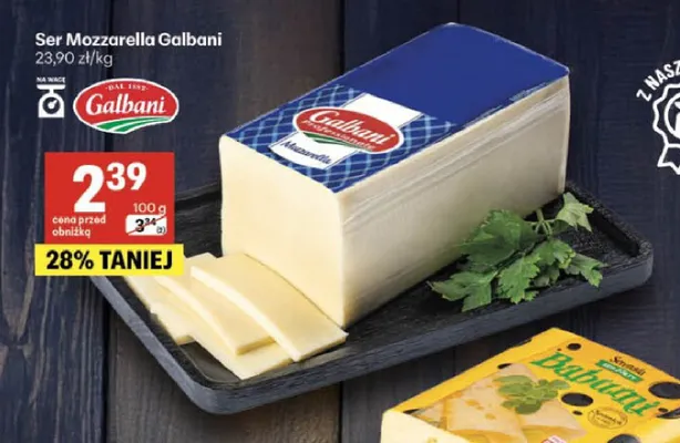 Ser Mozzarella Galbani promocja w Delikatesy Centrum