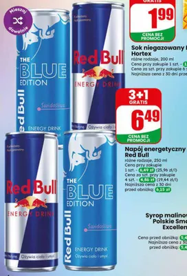 Napój energetyczny Red Bull promocja w Dino