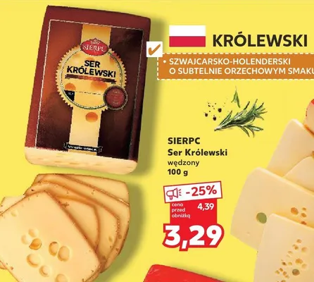 Ser Królewski wędzony Sierpc promocja w Kaufland