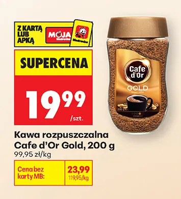 Kawa rozpuszczalna Cafe d'Or Gold promocja w Biedronka