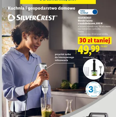 Blender ręczny z rozdrabniaczem Silvercrest promocja w Lidl