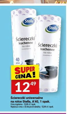 Ściereczki uniwersalne na rolce Stella 40-pak promocja w Twój Market
